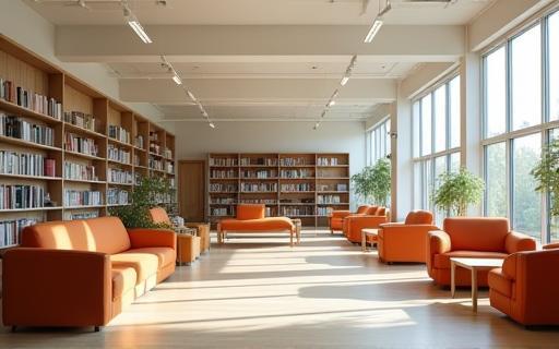 Modern and inviting language learning center interior.