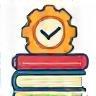 Icon representing comprehensive learning materials.